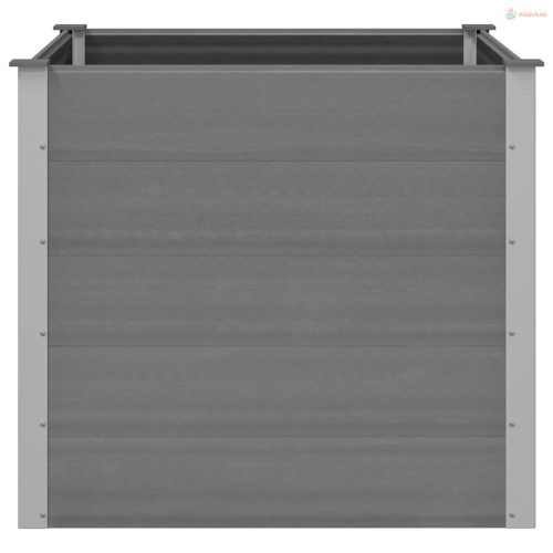 Szürke WPC kerti magaságyás 100 x 100 x 91 cm