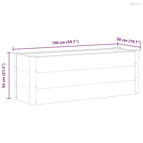 Szürke WPC kerti magaságyás 150 x 50 x 54 cm