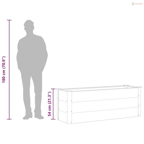 Szürke WPC kerti magaságyás 150 x 50 x 54 cm