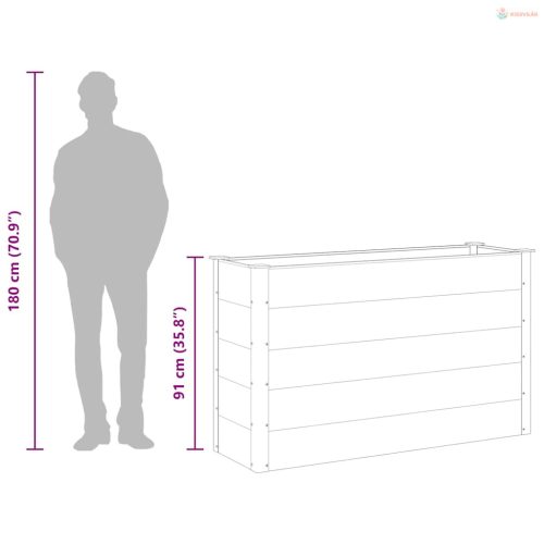 Szürke WPC kerti magaságyás 150 x 50 x 91 cm