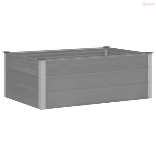 Szürke WPC kerti magaságyás 150 x 100 x 54 cm
