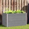 Szürke WPC kerti magaságyás 150 x 100 x 91 cm