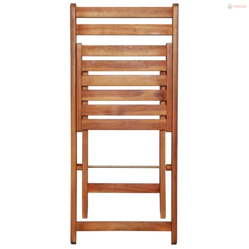 3 darabos összecsukható tömör akácfa bisztrószett