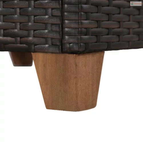 4 részes barna polyrattan kerti ülőgarnitúra párnával