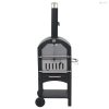 Kültéri faszenes pizzasütő kemence pizzakővel