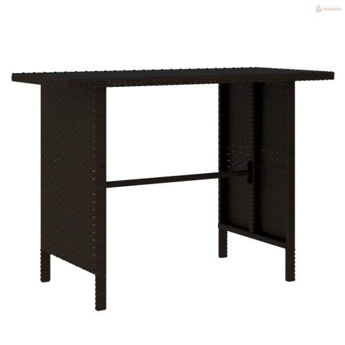 4 részes barna polyrattan kerti társalgó szett