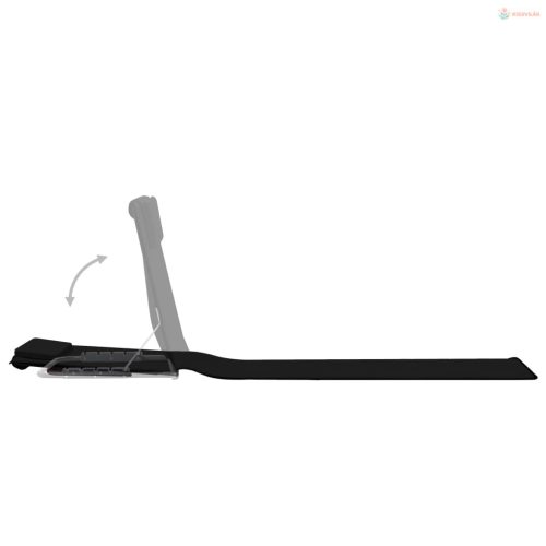 2 db fekete összecsukható acél és szövet napozómatrac