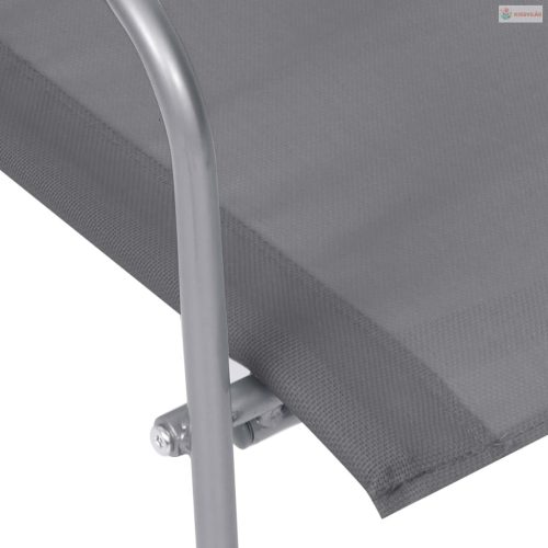 4 részes szürke szövet és acél kerti ülőgarnitúra