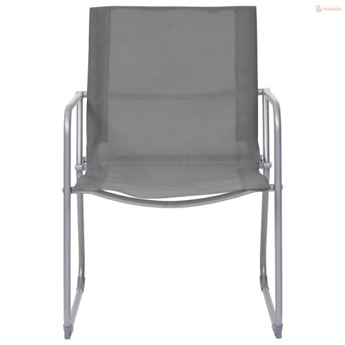 4 részes szürke szövet és acél kerti ülőgarnitúra