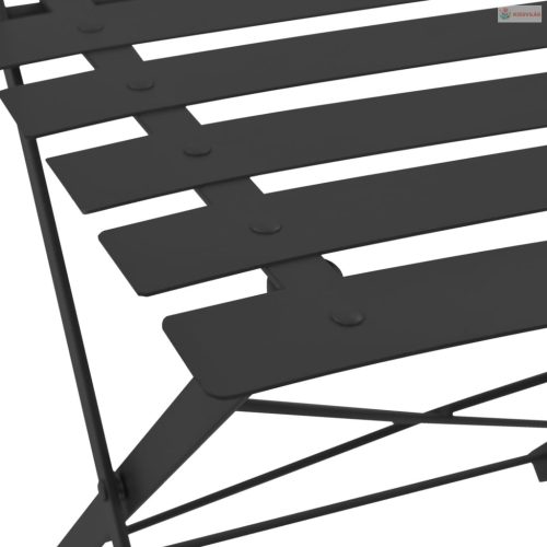 3 darabos fekete acél bisztrószett