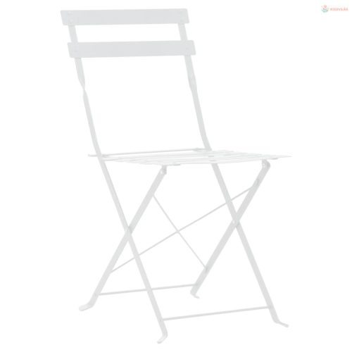 3 darabos fehér acél bisztró szett