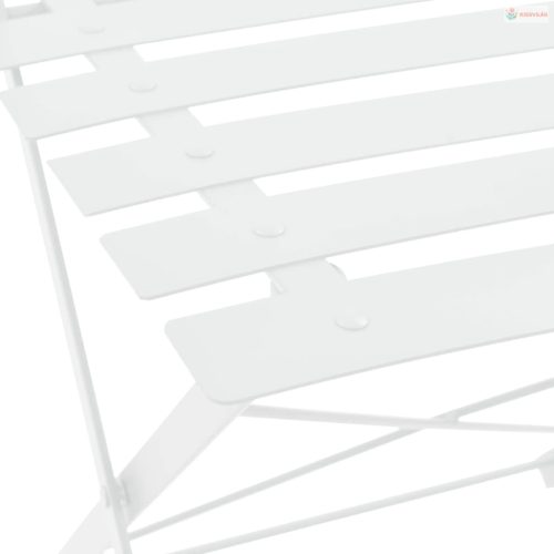 3 darabos fehér acél bisztró szett