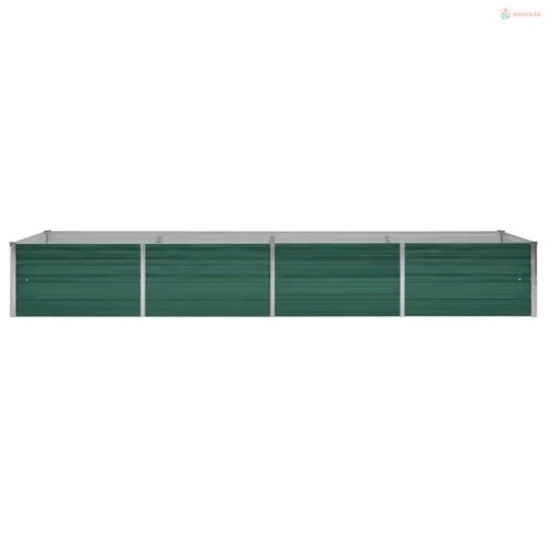 Zöld horganyzott acél kerti magaságyás 320 x 80 x 45 cm
