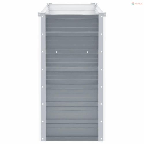 Szürke horganyzott acél kerti magaságyás 160 x 40 x 77 cm