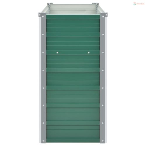 Zöld horganyzott acél kerti magaságyás 160 x 40 x 77 cm