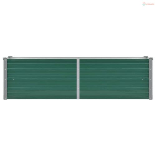 Zöld horganyzott acél kerti magaságyás 160 x 40 x 45 cm