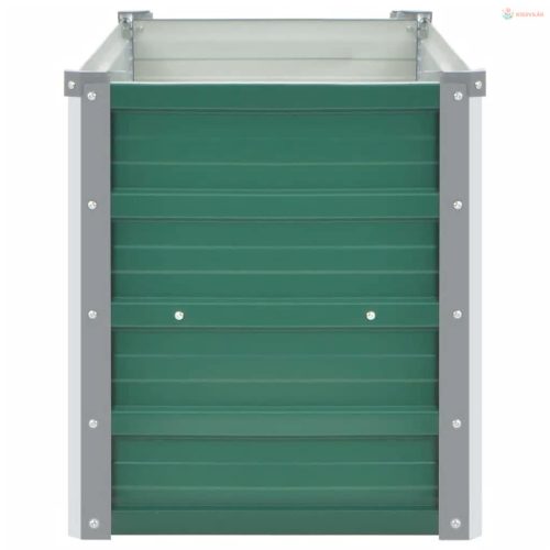 Zöld horganyzott acél kerti magaságyás 160 x 40 x 45 cm