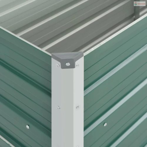 Zöld horganyzott acél kerti magaságyás 160 x 40 x 45 cm