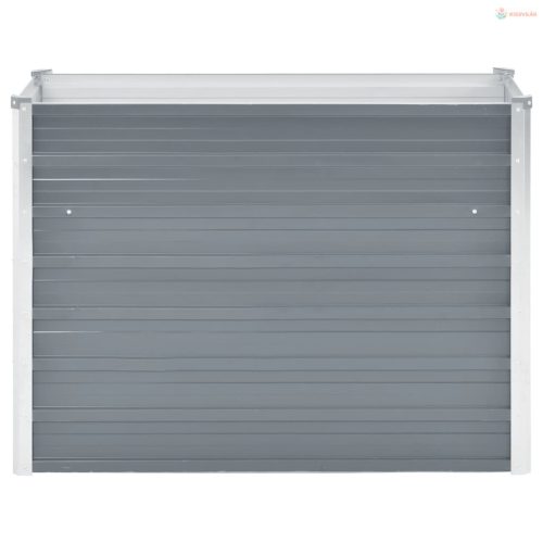 Szürke horganyzott acél kerti magaságyás 100 x 40 x 77 cm