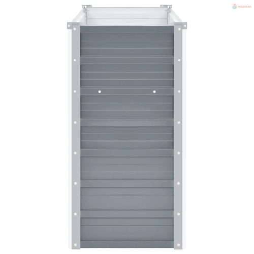 Szürke horganyzott acél kerti magaságyás 100 x 40 x 77 cm