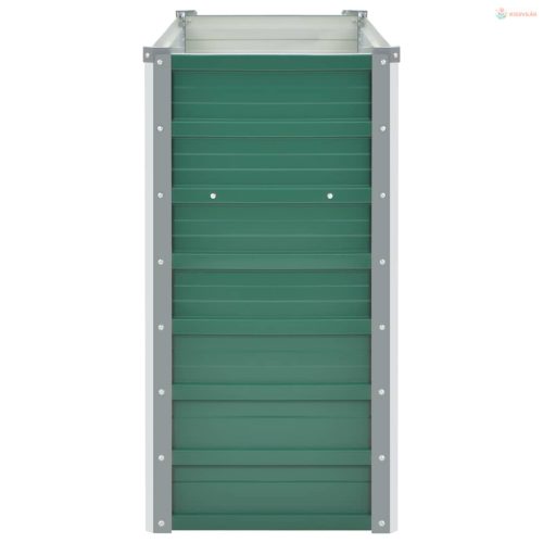 Zöld horganyzott acél kerti magaságyás 100 x 40 x 77 cm