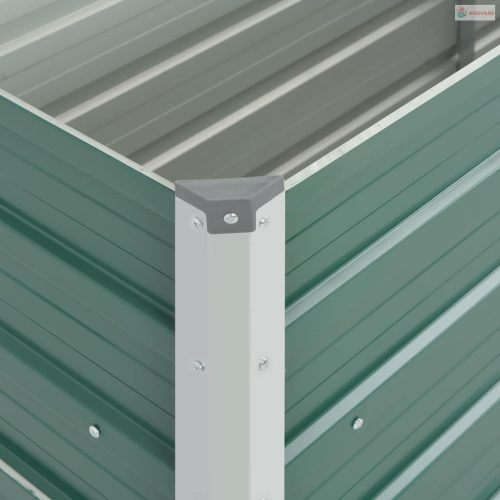 Zöld horganyzott acél kerti magaságyás 100 x 40 x 77 cm