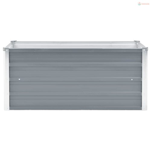 Szürke horganyzott acél kerti magaságyás 100 x 40 x 45 cm