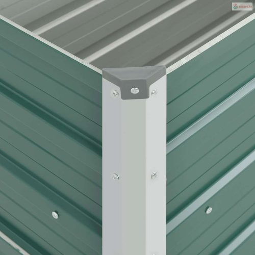 Zöld horganyzott acél kerti magaságyás 100 x 40 x 45 cm