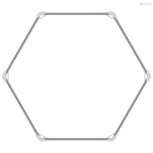 Szürke horganyzott acél kerti magaságyás 129 x 129 x 77 cm