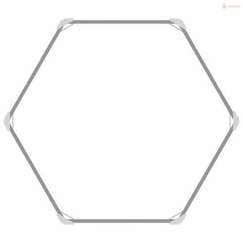 Zöld horganyzott acél kerti magaságyás 129 x 129 x 77 cm