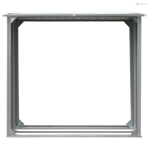 Szürke horganyzott acél kerti tűzifatároló 172 x 91 x 154 cm