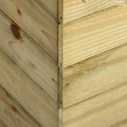 Impregnált fenyőfa kerti kutyaház felnyitható tetővel