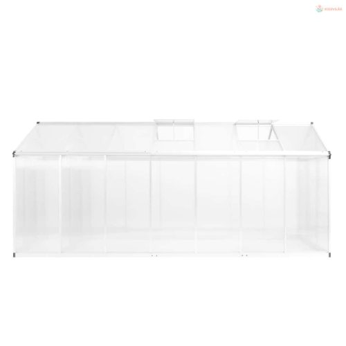 Alumínium melegház 421 x 190 x 195 cm 15,6 m³