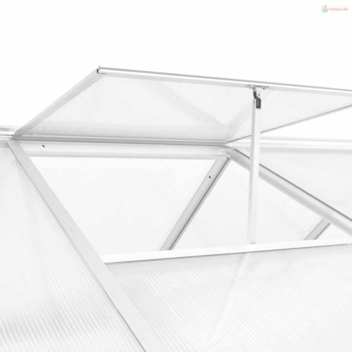 Alumínium melegház 421 x 190 x 195 cm 15,6 m³
