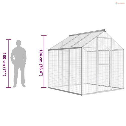 Kültéri alumínium madárház 183 x 178 x 194 cm