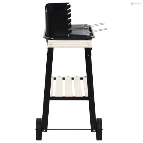 Faszenes grillezőállvány kerekekkel