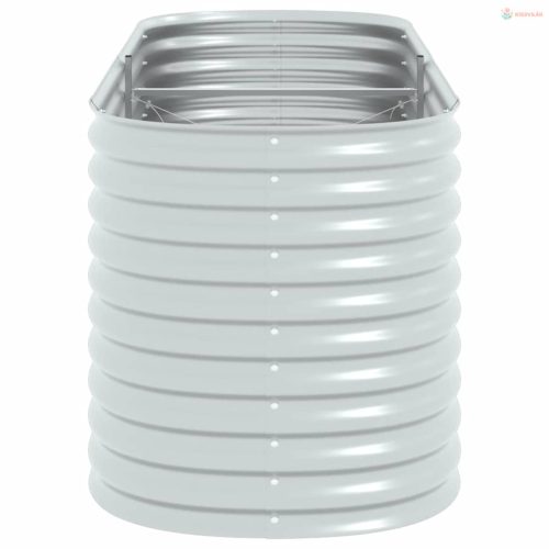 Ezüstszínű horganyzott acél kerti magaságyás 240 x 80 x 81 cm