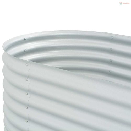 Ezüstszínű horganyzott acél kerti magaságyás 240 x 80 x 81 cm