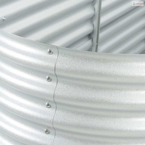 Ezüstszínű horganyzott acél kerti magaságyás 240 x 80 x 81 cm