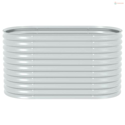 Ezüstszínű horganyzott acél kerti magaságyás 160 x 80 x 81 cm