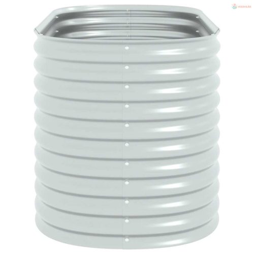 Ezüstszínű horganyzott acél kerti magaságyás 160 x 80 x 81 cm