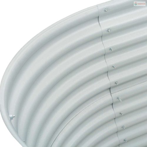 Ezüstszínű horganyzott acél kerti magaságyás 160 x 80 x 81 cm