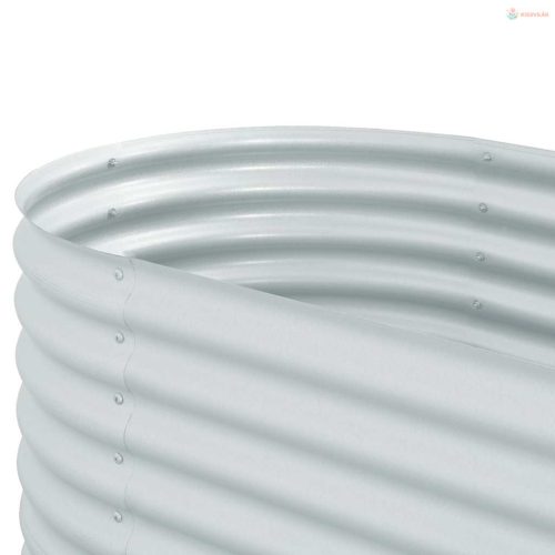 Ezüstszínű horganyzott acél kerti magaságyás 160 x 80 x 81 cm