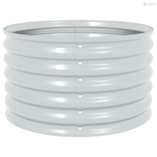 Ezüstszínű horganyzott acél kerti magaságyás 80 x 80 x 44 cm