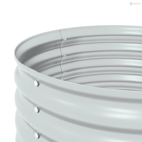 Ezüstszínű horganyzott acél kerti magaságyás 80 x 80 x 44 cm