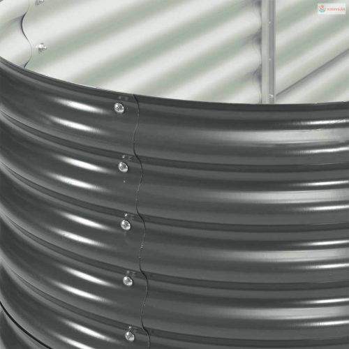 Szürke horganyzott acél kerti magaságyás 320 x 80 x 81 cm