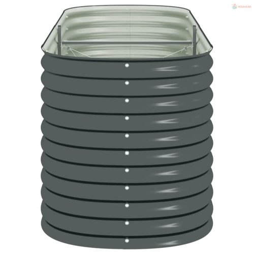 Szürke horganyzott acél kerti magaságyás 240 x 80 x 81 cm