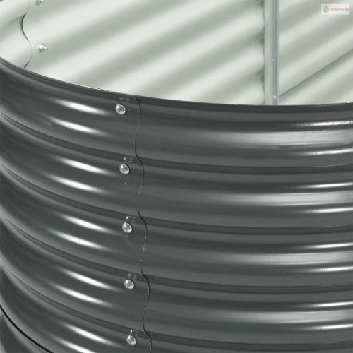 Szürke horganyzott acél kerti magaságyás 240 x 80 x 81 cm