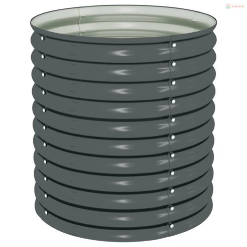 Szürke horganyzott acél kerti magaságyás 80 x 80 x 81 cm