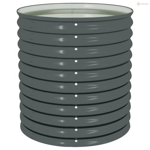 Szürke horganyzott acél kerti magaságyás 80 x 80 x 81 cm